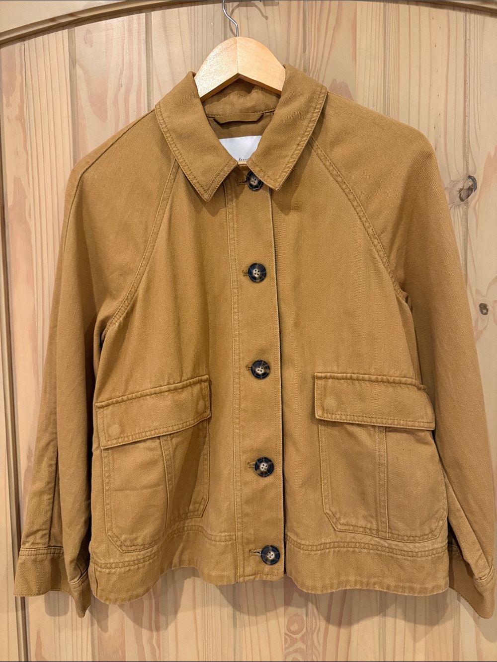 💖💖 Madewell Camel Chore Utility Cropped Coat Jacket EUC